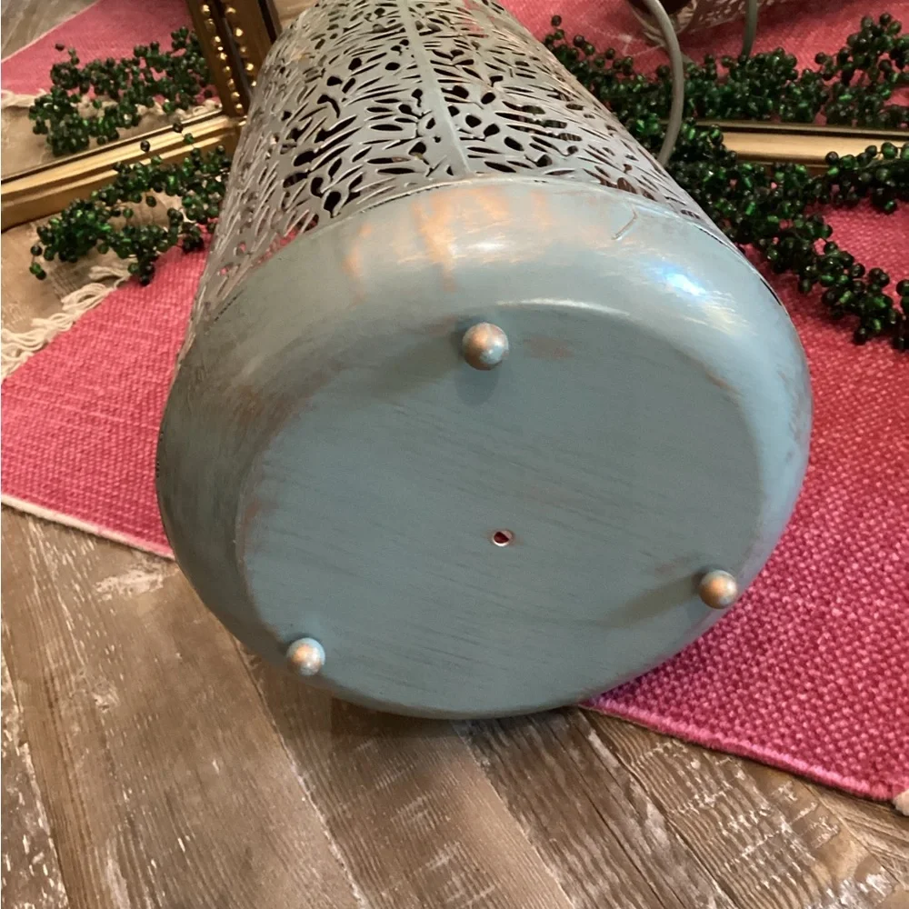 Anthropologie Terrain Perforated Foliage Solar Lantern NEW